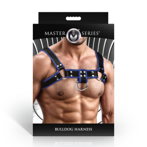 XR Brands Bulldog Harness Blue