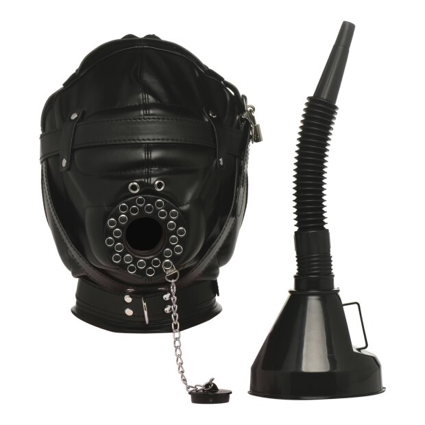 XR Brands Degraded Sensory Deprivation Hood with Funnel Black