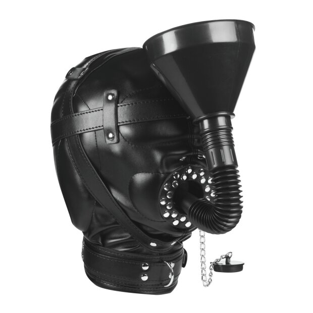 XR Brands Degraded Sensory Deprivation Hood with Funnel Black