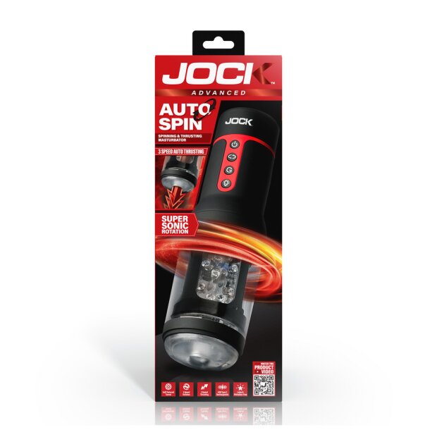 Curve Toys Auto Spin Masturbador Giratorio y de Impulso Transparente/Negro