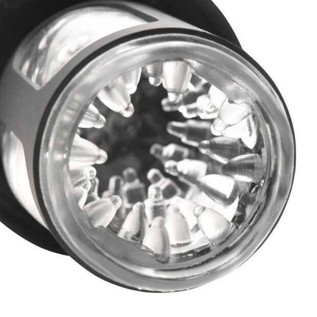 Curve Toys Auto Spin Masturbador Giratorio y de Impulso Transparente/Negro