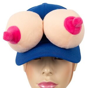 Mad Party Games Baseball Cap Boobs Blau