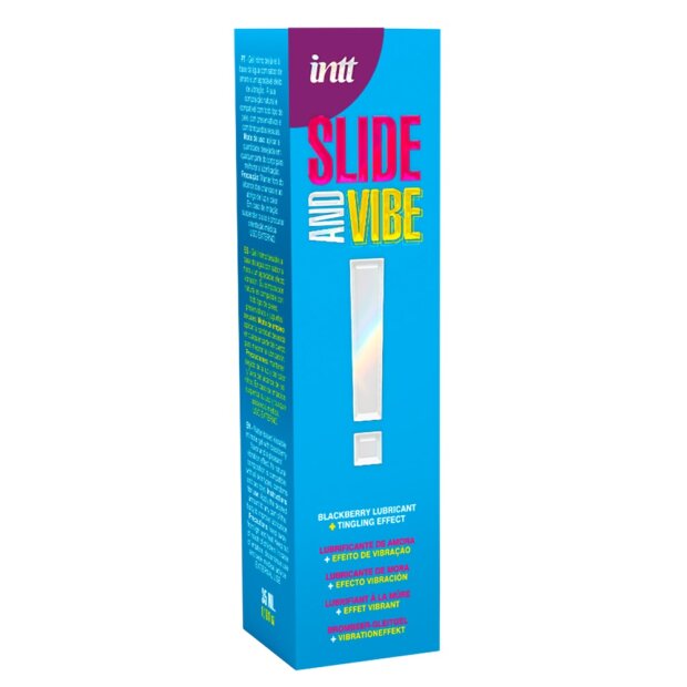 intt Slide and Vibe! Water-Based Gel with Blackberry Flavor 35 ml