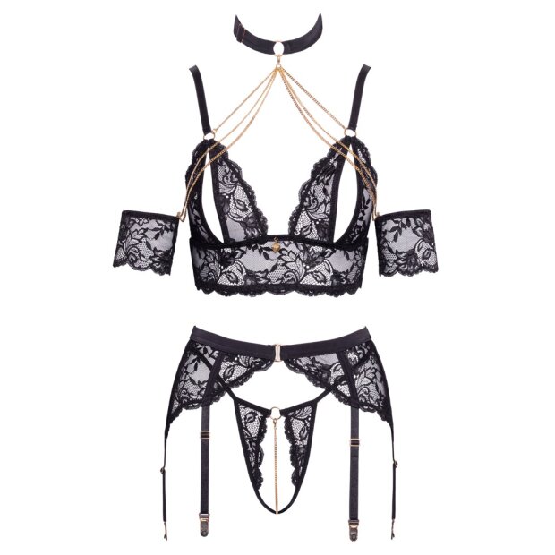 Abierta Fina Top Suspender Set M
