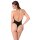 Noir Body im Wetlook mit Cut-Out und Glitzer Schwarz XL