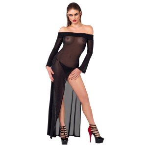 Noir Transparentes Maxikleid mit seitlichem Schlitz...