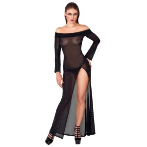 Noir Transparentes Maxikleid mit seitlichem Schlitz...