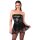 Noir Wetlook Mini Dress with Garter Straps Black M