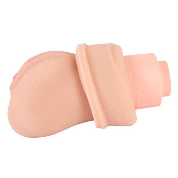 Realistixxx sucking and vibrating masturbator beige