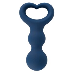 Magic Shiver Analplug in Herzform Blau 2,9 cm