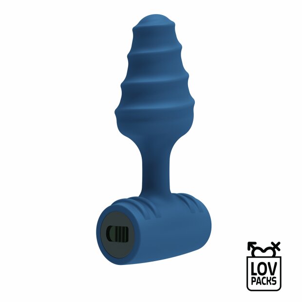LOV Packs Intense Vibrating Butt Plug Mini Dunkelblau