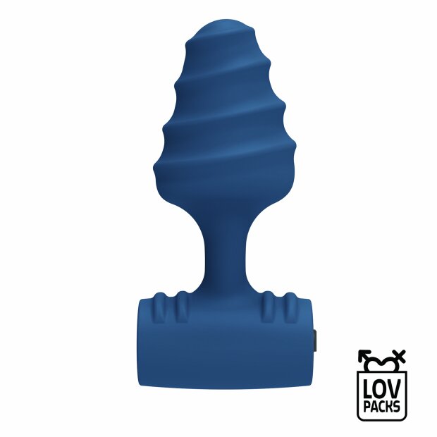 LOV Packs Intense Vibrating Butt Plug Mini Dunkelblau
