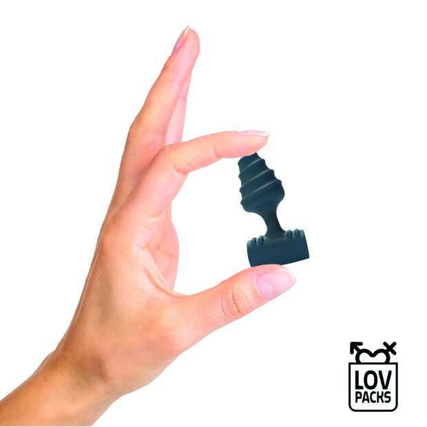 LOV Packs Intense Vibrating Butt Plug Mini Dunkelblau