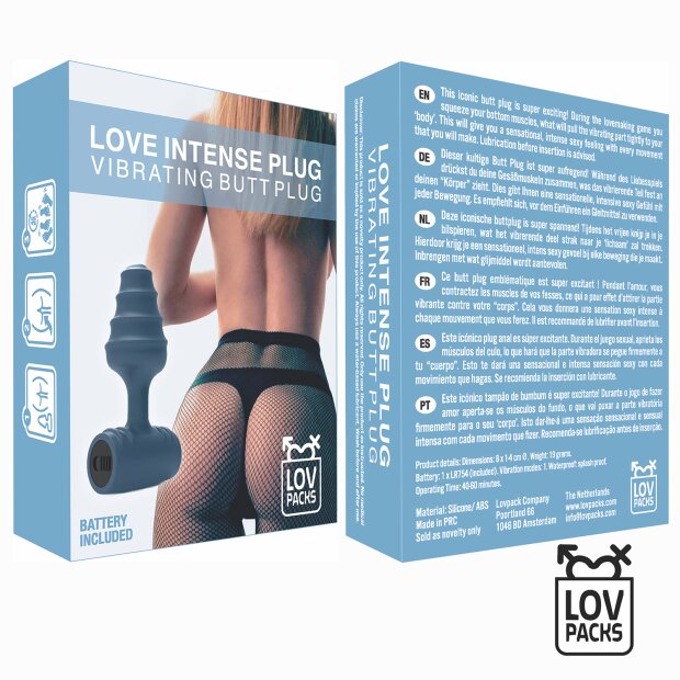 LOV Packs Intense Vibrating Butt Plug Mini Dunkelblau