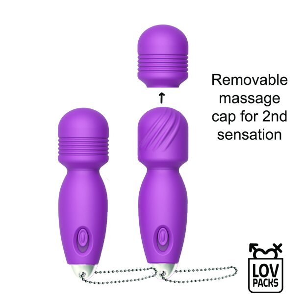 LOV Packs Love Massager Bullet Mini Wand Travel Size Violet