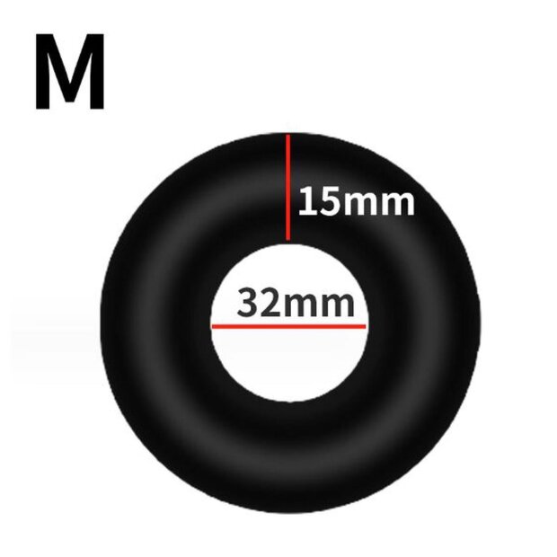 KSB Do-Nut Cockring en silicone extra épais M noir