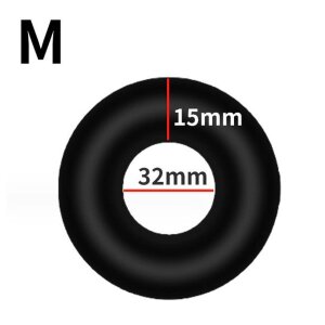 KSB Do-Nut Silikon extra dicker Cockring M schwarz