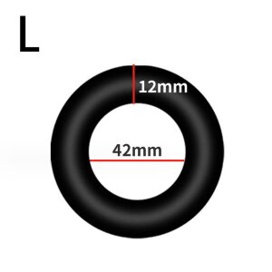 KSB Do-Nut Extra Thick Silicone Cock Ring L Black