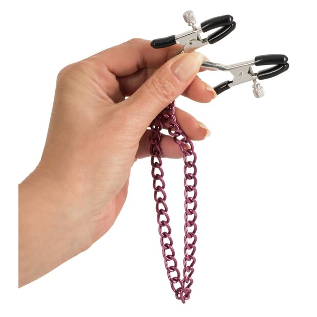 You2Toys Pinces à tétons avec chaîne Multicolore