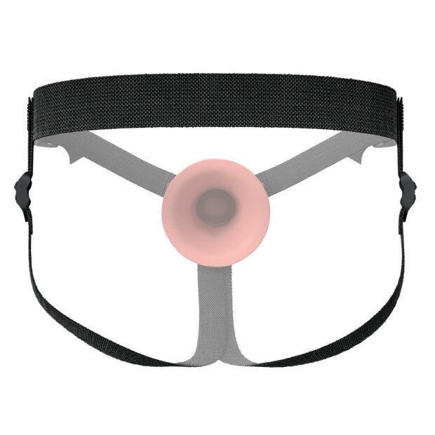 Pipedream Hollow Silicone Dildo with Strap-On Harness Beige 14 cm Ø 3.2 cm Waist 61–135 cm