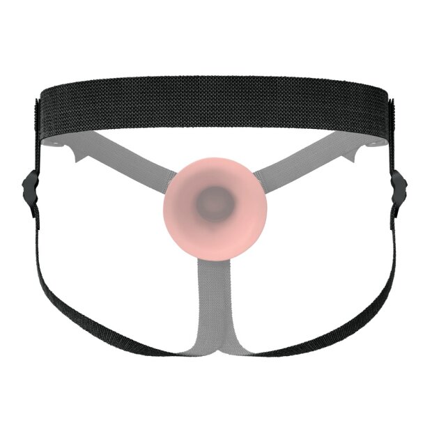 Pipedream Godemichet creux en silicone avec harnais Beige 24,1 cm Ø 4 cm Tour de taille 61–135 cm