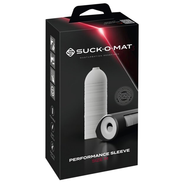Suck-O-Mat 3 Perf. Sleeve M White 21 cm Ø 2.3 cm