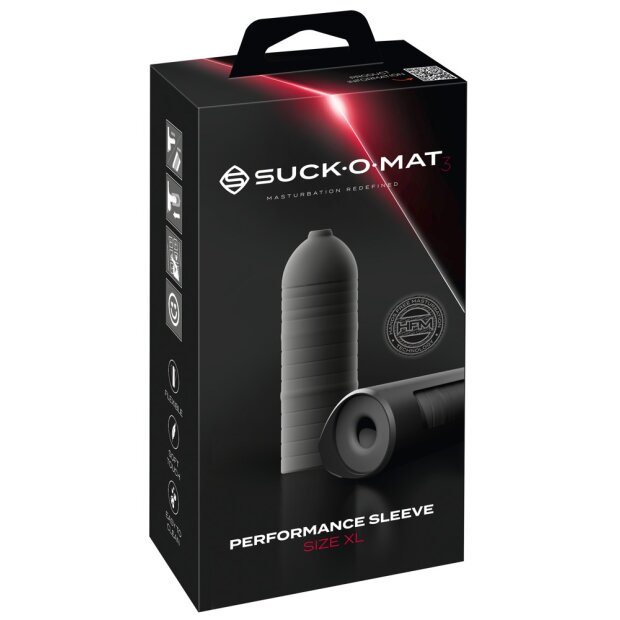 Suck-O-Mat 3 Perf. Sleeve XL Black 21 cm Ø 3.1 cm