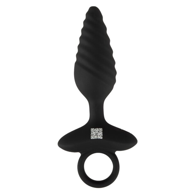 ANOS Flexible Anal Plug with Vibration Black Ø 3.4 cm
