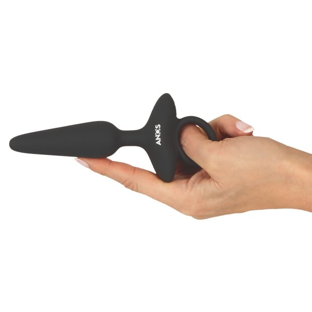ANOS Flexible Anal Plug with Vibration Black Ø 2.6 cm