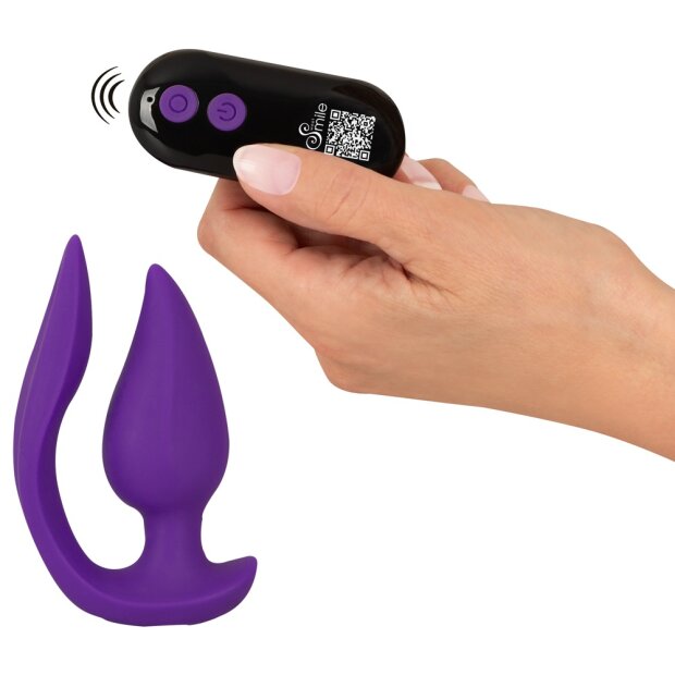 You2Toys Smile RC 2en1 Plug & Panty Vibrateur Violet 11 cm Ø 3,5 cm