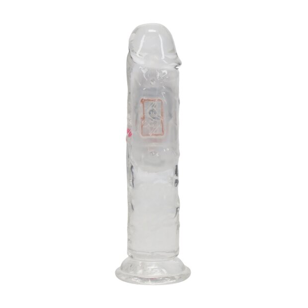 RealRock Vibrating Dildo with LED Transparent 15 cm Ø 3 cm