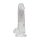 RealRock Vibrating Dildo with LED Transparent 15 cm Ø 4 cm