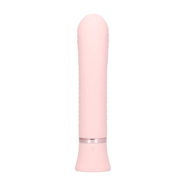 Loveline Divine vibromasseur point G nervuré rose 12,5 cm Ø 3,4 cm