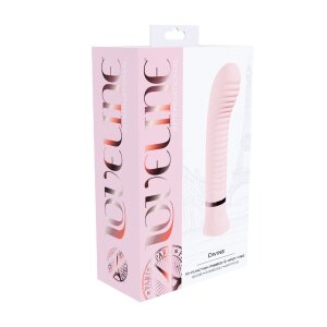 Loveline Divine Ribbed G-Spot Vibe Rosa 12,5 cm Ø...