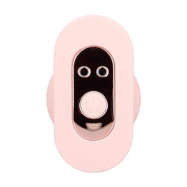 Loveline Velvet vibrating plug with remote control pink Ø 3.3 cm