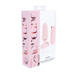 Loveline Velvet vibrating plug with remote control pink...