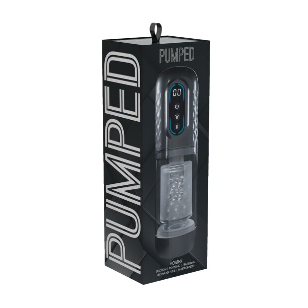 Shots Vortex Masturbator Pump with Suction, Rotation and Thrusting Function Black