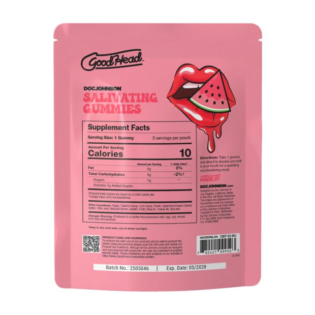 Doc Johnson Salivating Gummies Wassermelone 24 Packungen a 12 g