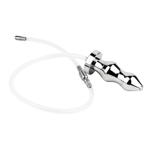 Kiotos Steel Urethral Sound and Anal Plug Silver 8.9 cm Ø 3.8 cm
