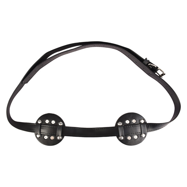 Kiotos Spiked Breast Binder mit abgerundeten Noppen und offener Mitte Schwarz