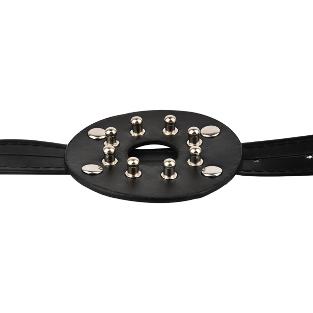 Kiotos Spiked Breast Binder mit abgerundeten Noppen und offener Mitte Schwarz