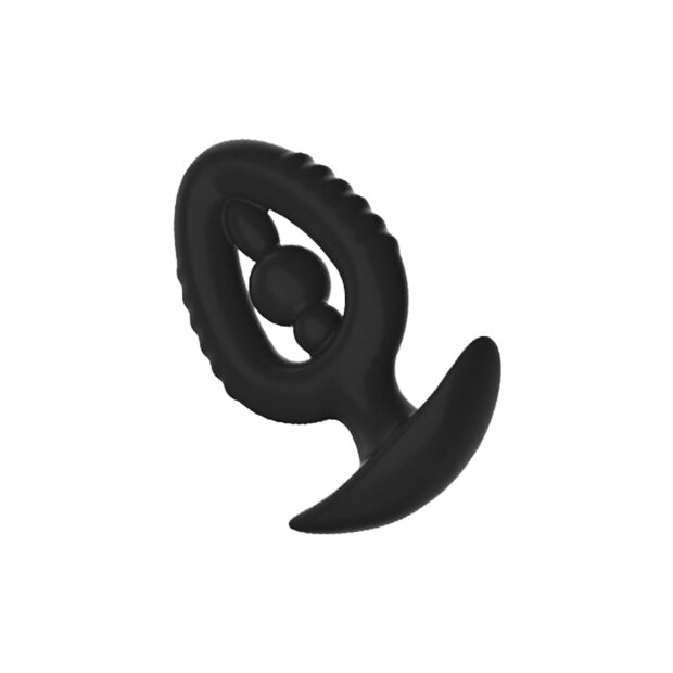 Kiotos Anal Plug/Expander mit innerer Perle Schwarz Ø 6.8 cm