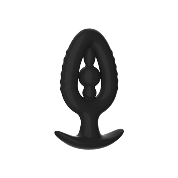 Kiotos Anal Plug/Expander mit innerer Perle Schwarz Ø 6.8 cm