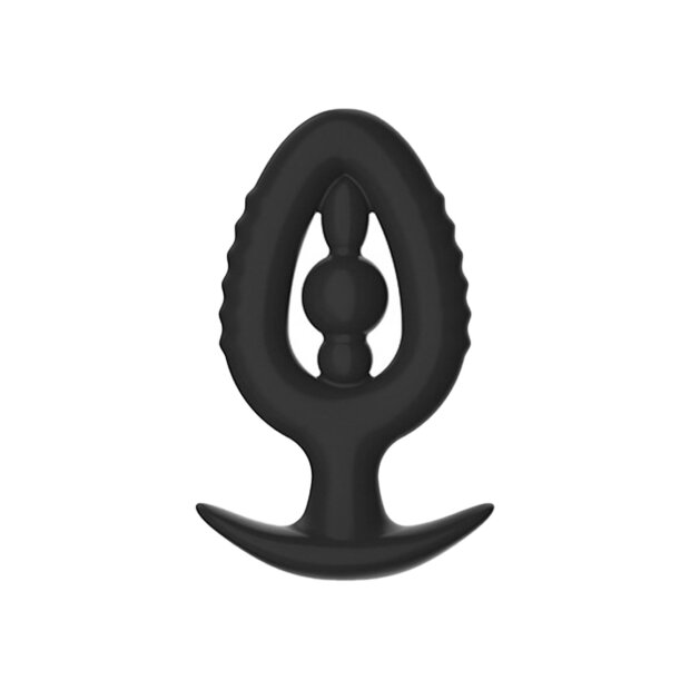 Kiotos Anal Plug/Expander mit innerer Perle Schwarz Ø 6.8 cm