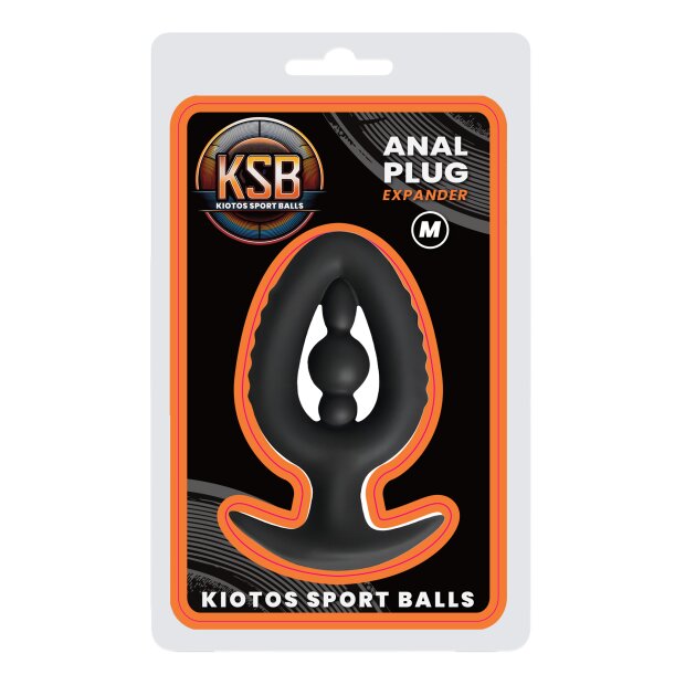 Kiotos Anal Plug/Expander mit innerer Perle Schwarz Ø 6.8 cm