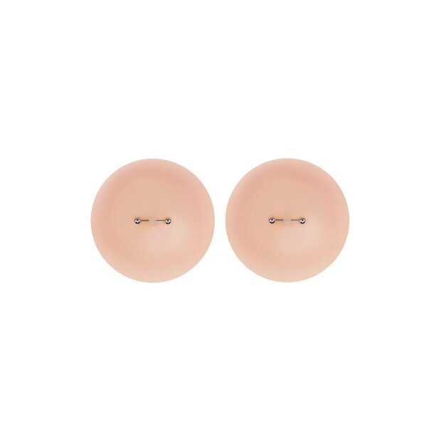 Peekaboo Silicone Pierced Nipple Covers Beige