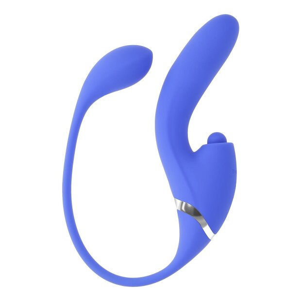 Evolved All In Thrusting und Tapping Vibrator Blau 45 cm