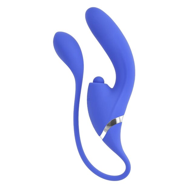 Evolved All In Thrusting und Tapping Vibrator Blau 45 cm