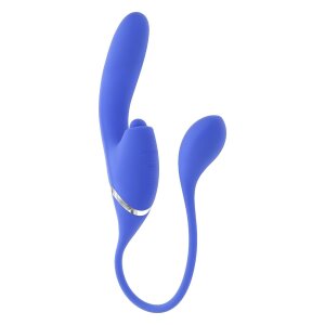 Evolved All In Thrusting and Tapping Vibrator Blue 45 cm