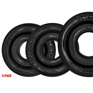 Oxballs RIMRINGZ Multi Size 3-Pack Cockrings Black
